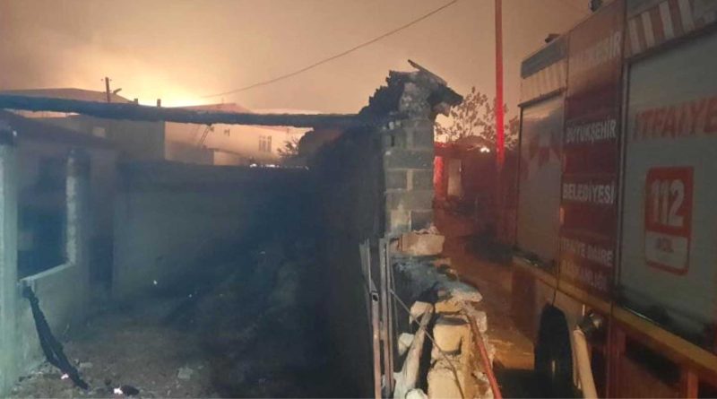 orman yangini evlere sicradi