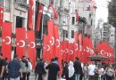 Istiklal Caddesi 100uncu yila ozel Turk Bayraklariyla donatildi