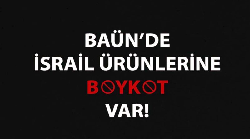 Balikesir Universitesinden Israil urunlerine boykot