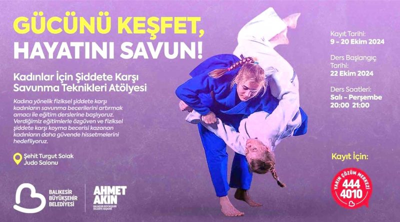 Balikesirli kadinlara judo egitimi verilecek